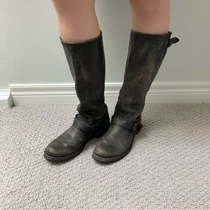 Frye grey cowboy boots